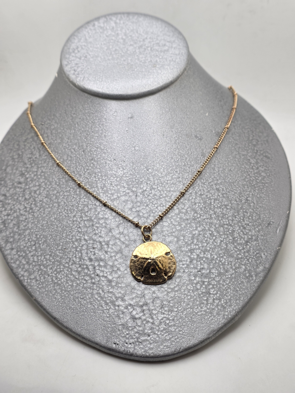 Gold Sand Dollar Necklace